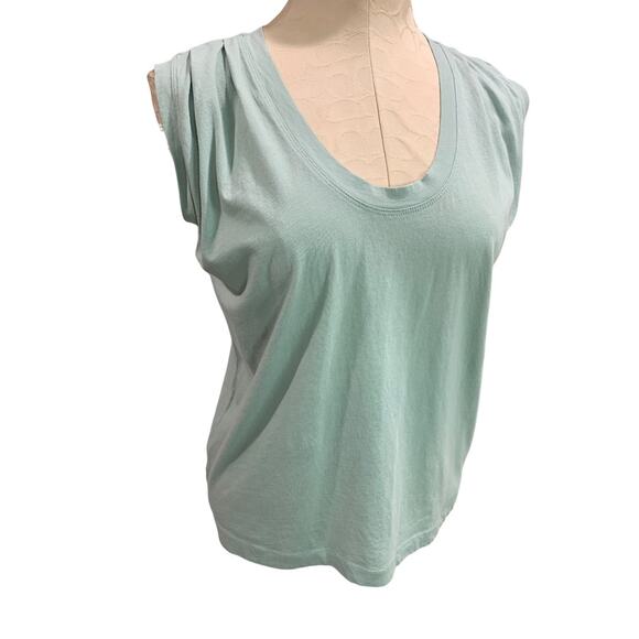 XS Loft Womens Mint Green Loose Fit Tshirt Scoop Neck Soft - Picture 1 of 8